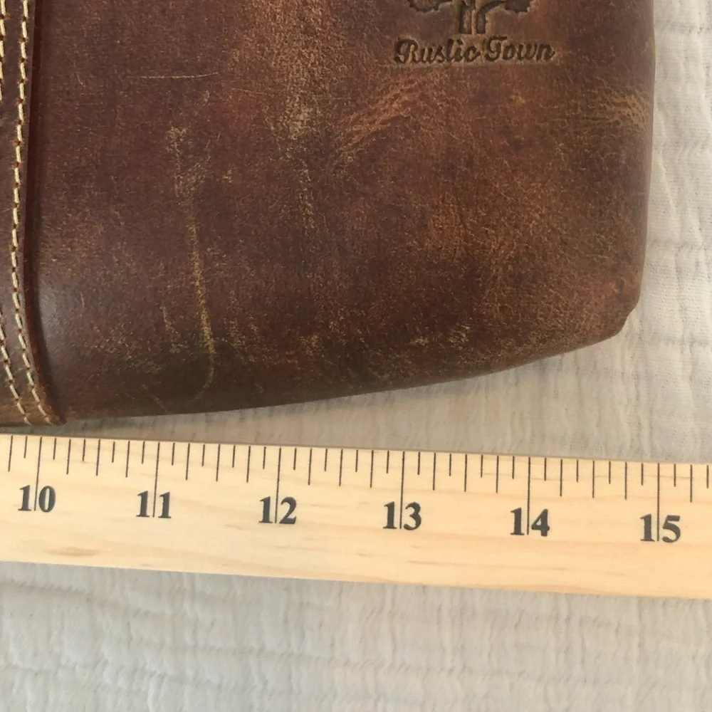 Rustic Town Brown Leather Bag EUC 1998